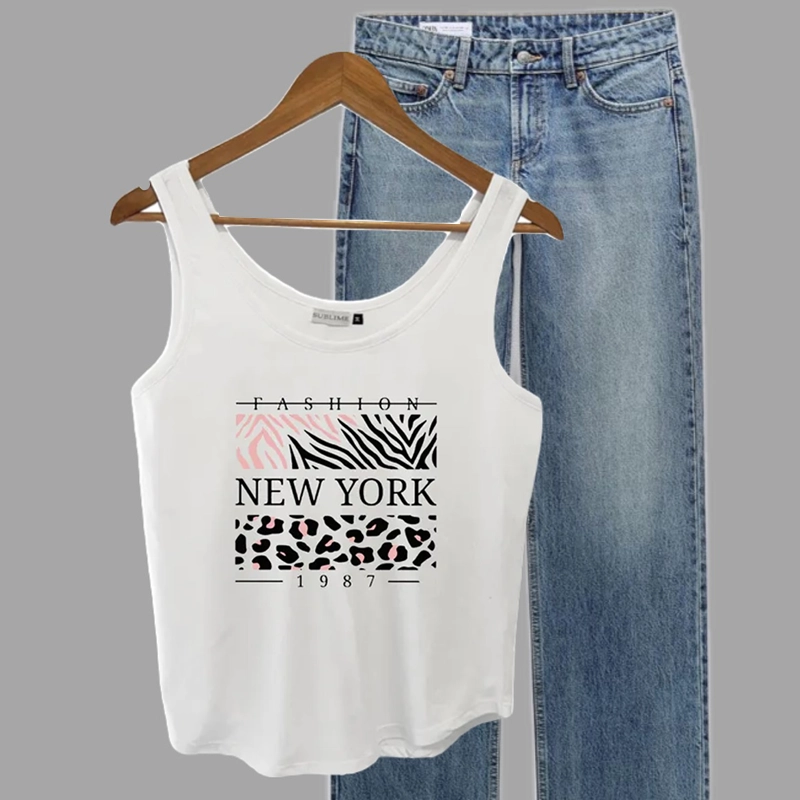 Musculosa New York print