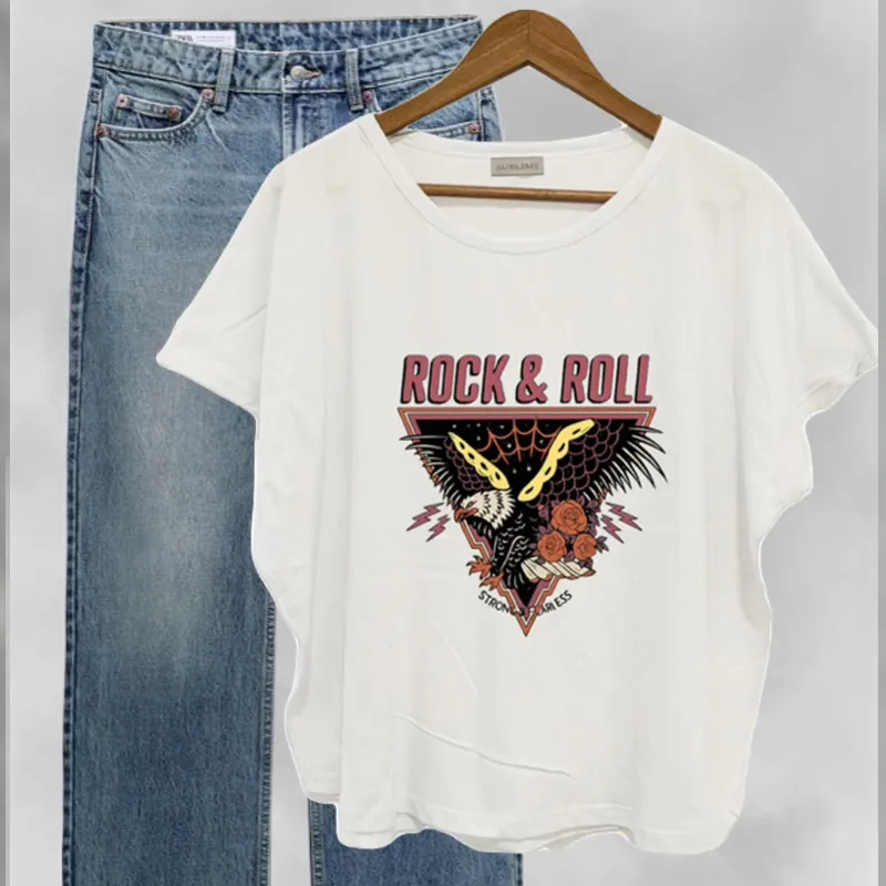 Remera Rock n Roll strong and fearless
