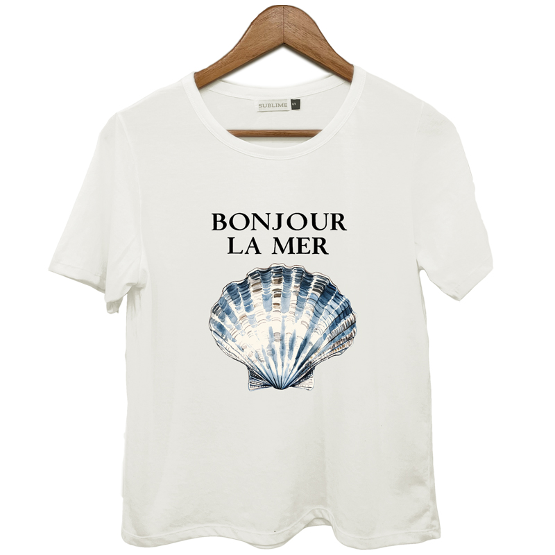 Alternative view of Remera Bonjour La mer