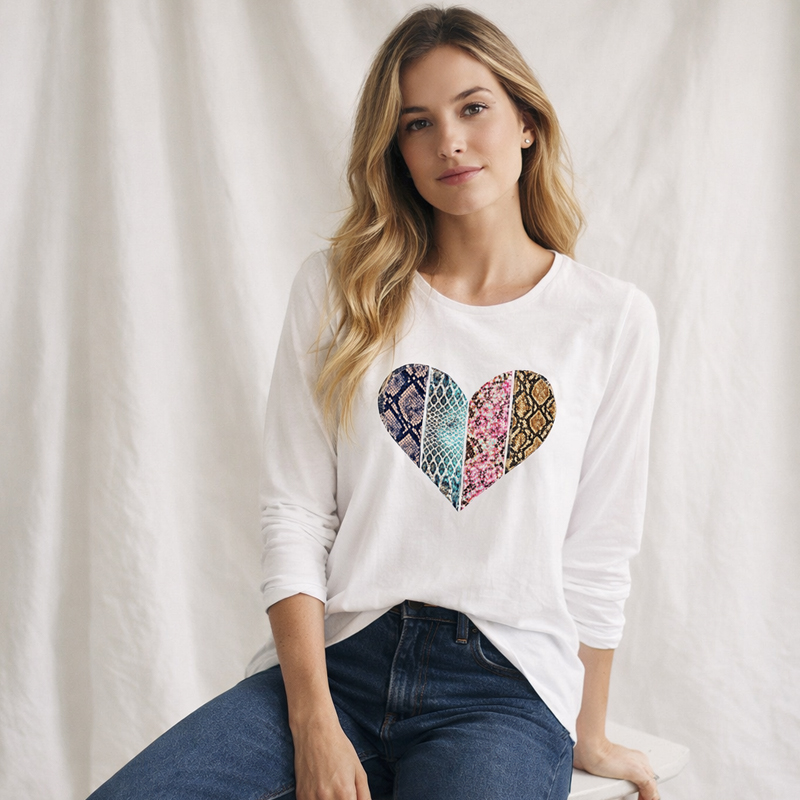 Remera Heart print